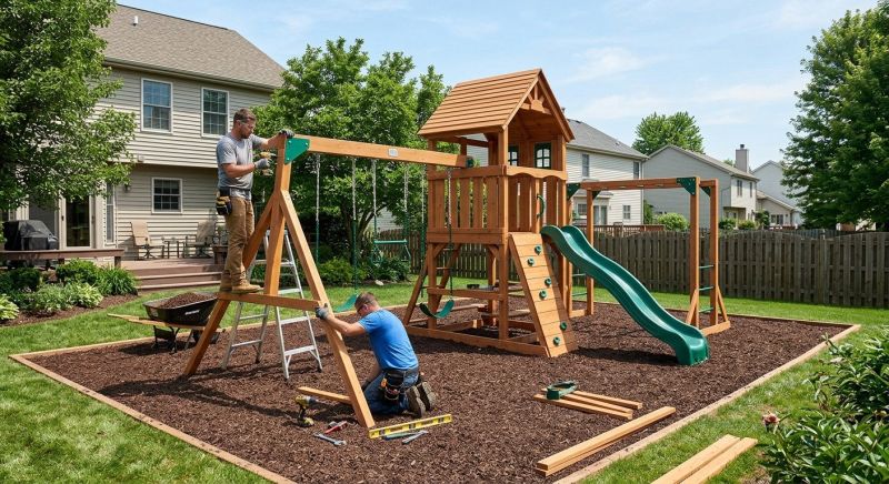 Swing Set Installation in Boulder, CO